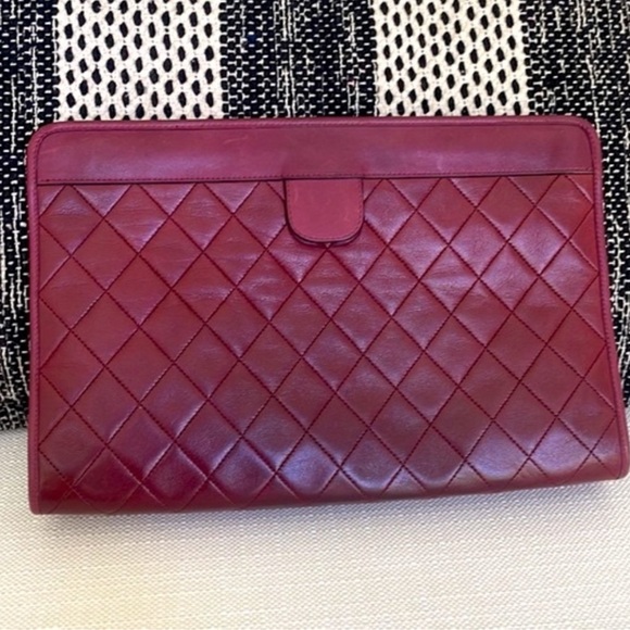 Chanel Leather Clutch w/ Gold Hardware - Picture 3 of 13